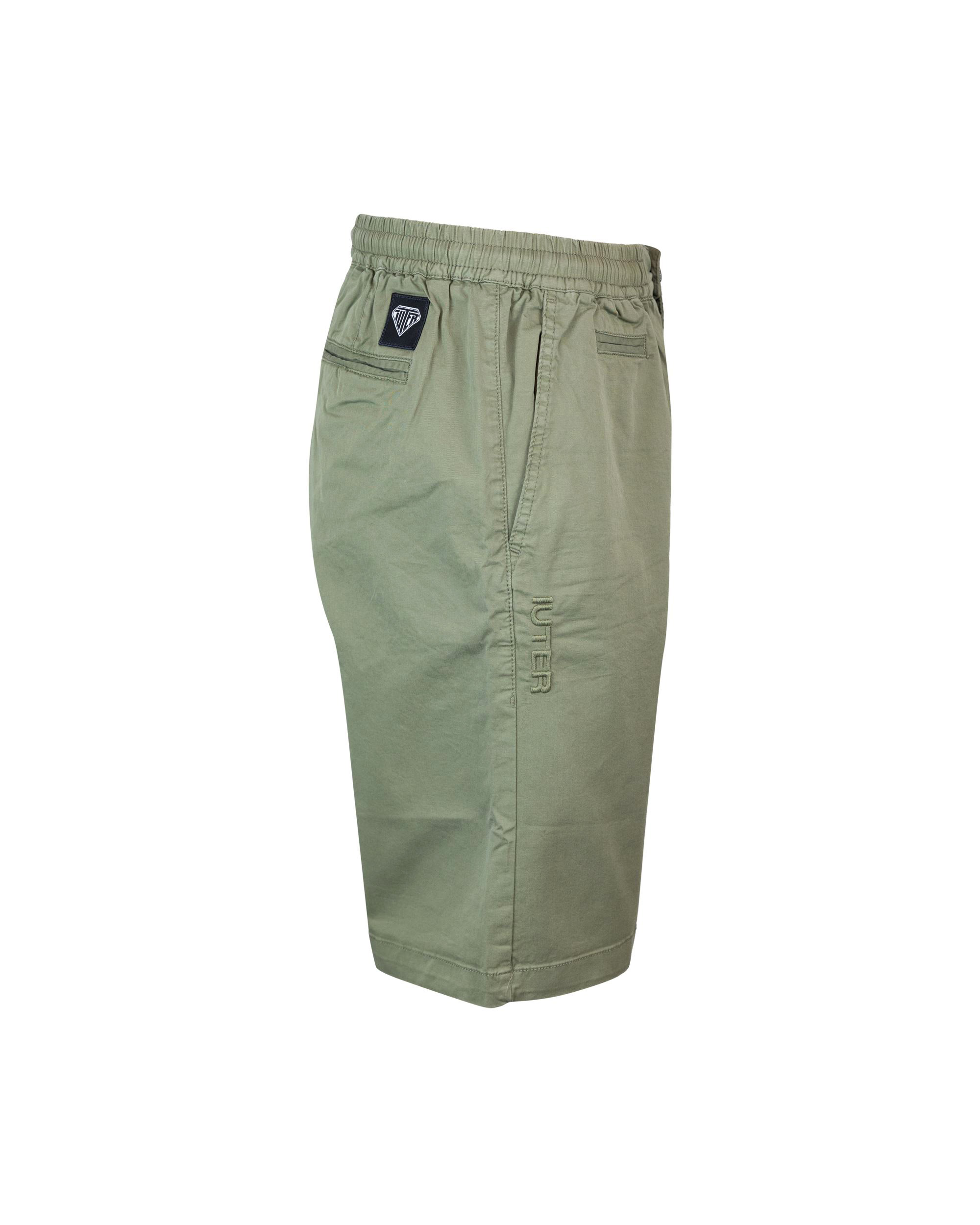 Shop Iuter Bermuda With Embroidered Logo In Green