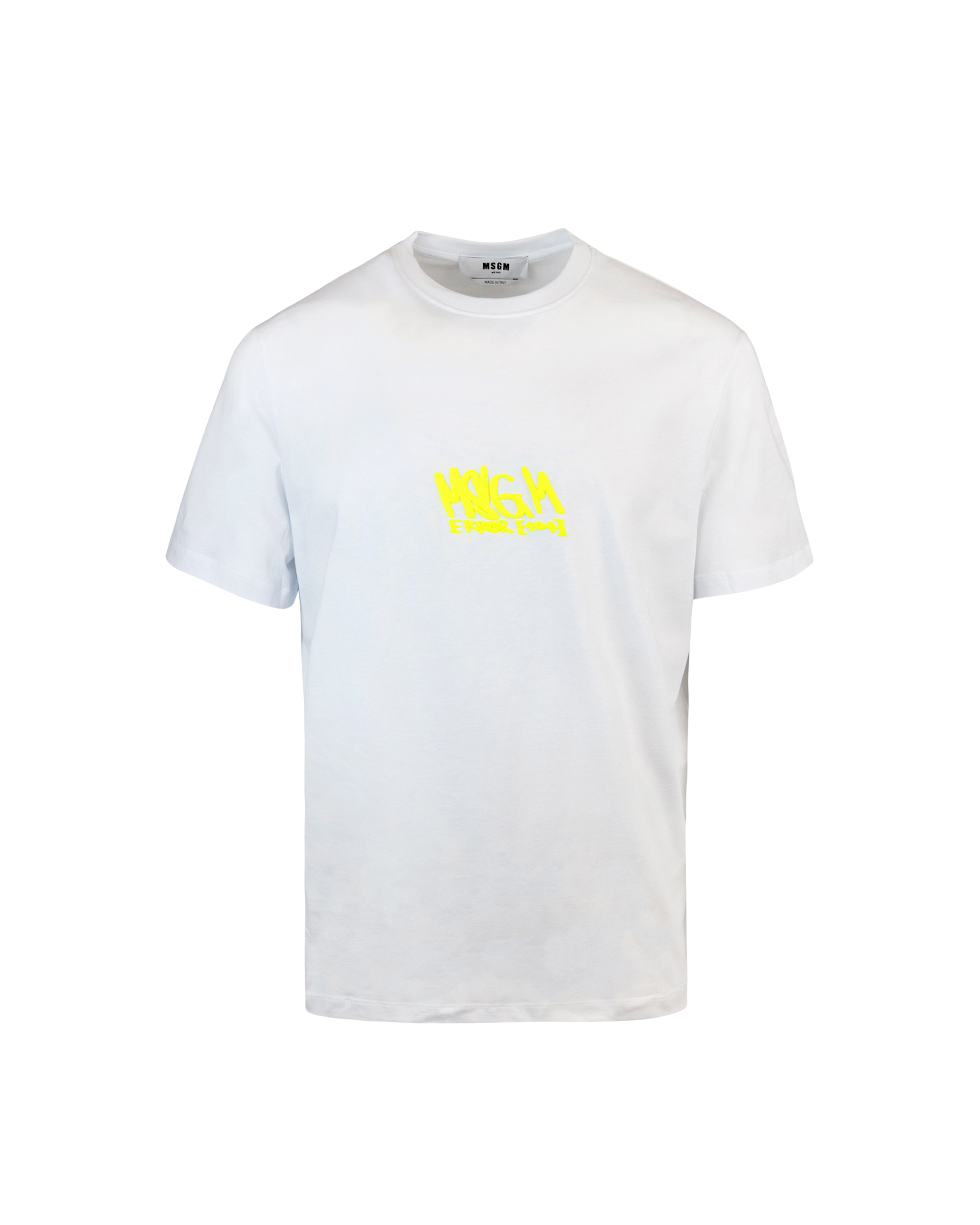 Shop Msgm T-shirt Bianca Logo Error 404 In 1