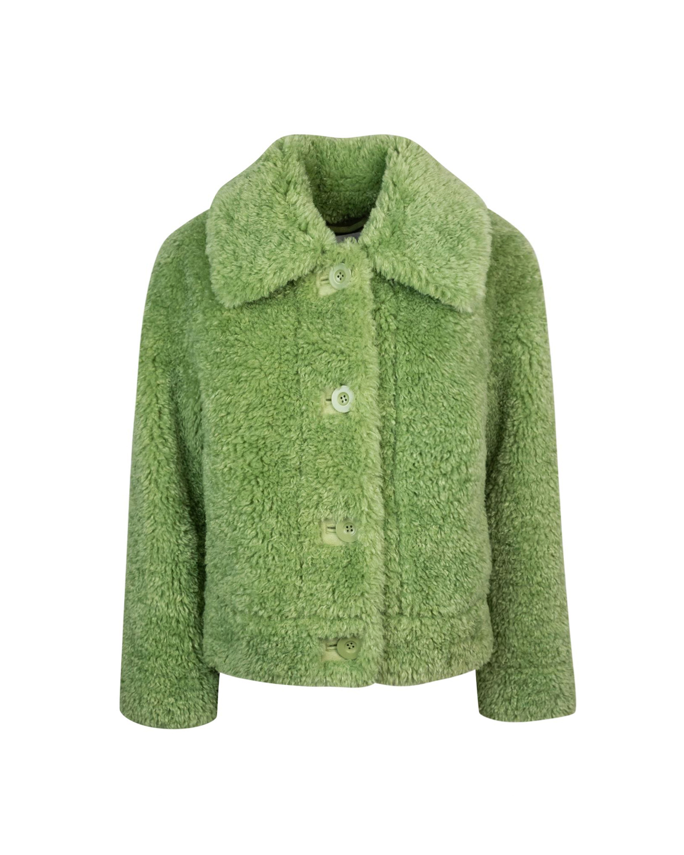 Shop Stand Studio Melina Eco-sheepskin Jacket In 57010sage Green