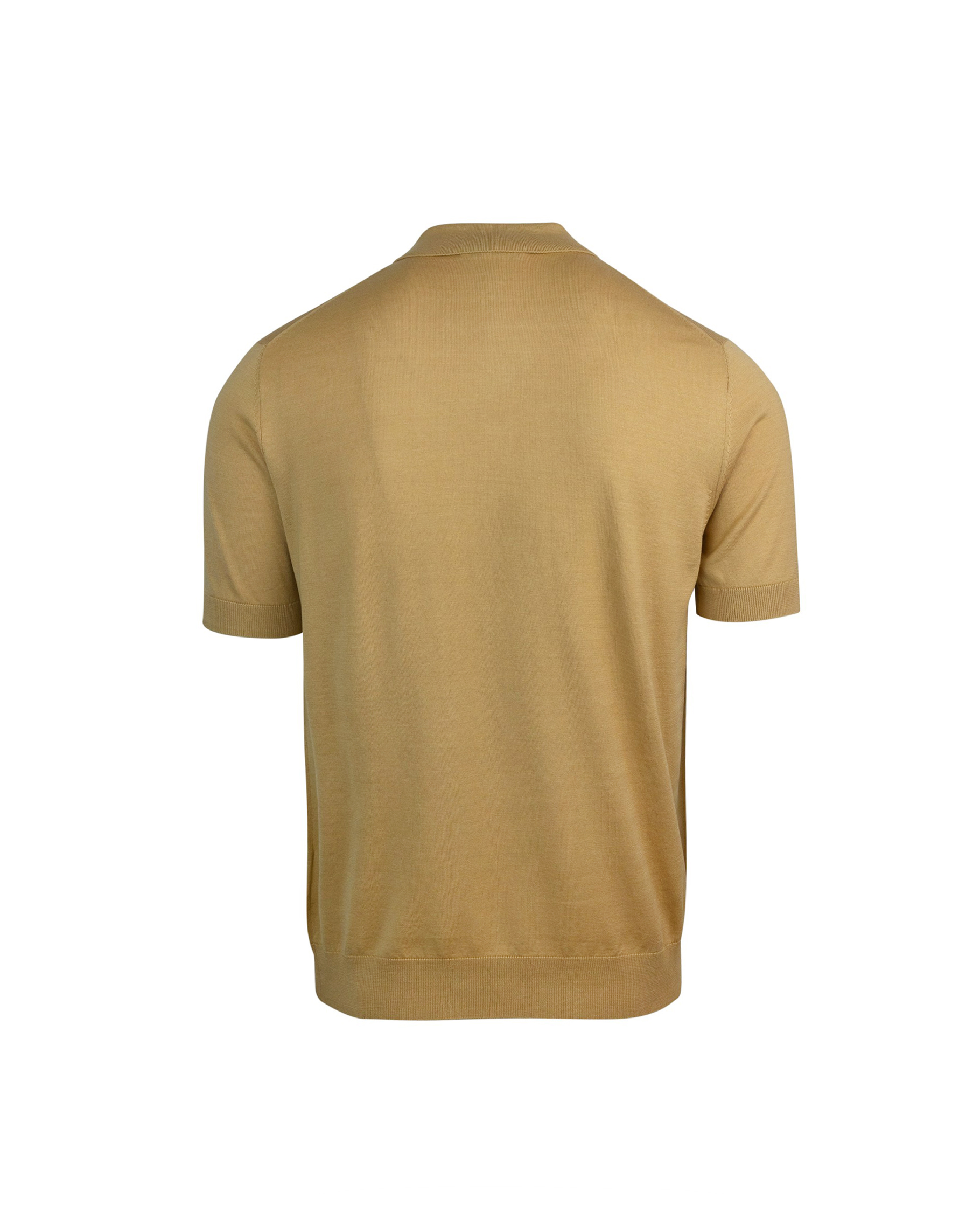 Shop Paolo Pecora Mustard Silk Blend Knitted Polo Shirt In 3317