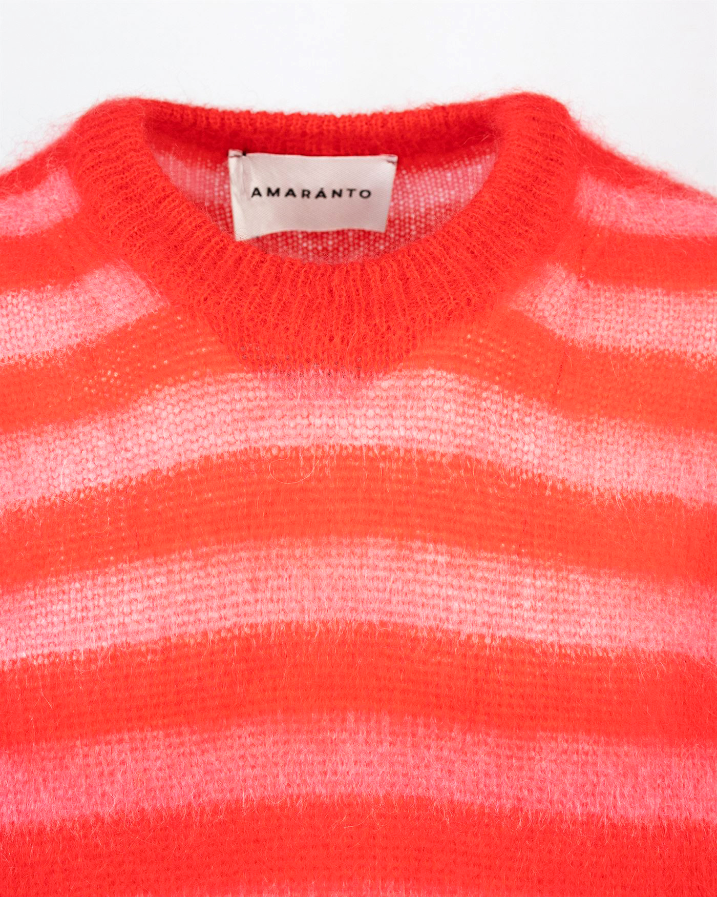 Shop Amaranto Coral Striped Sweater In Rv 405fuoco Corallo