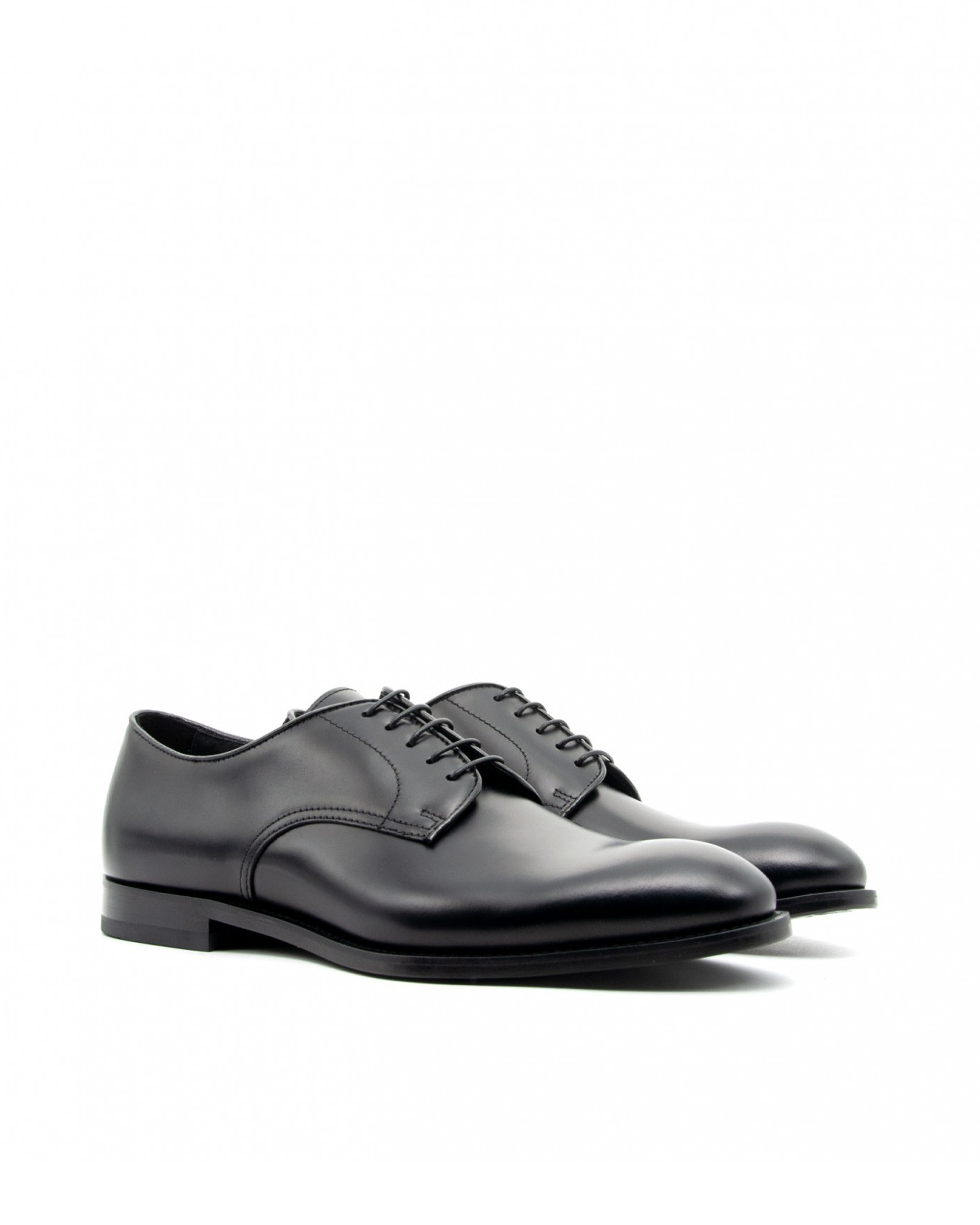 Shop Doucal's Black Derby Horse Lace-up Shoes In Uf007nn00