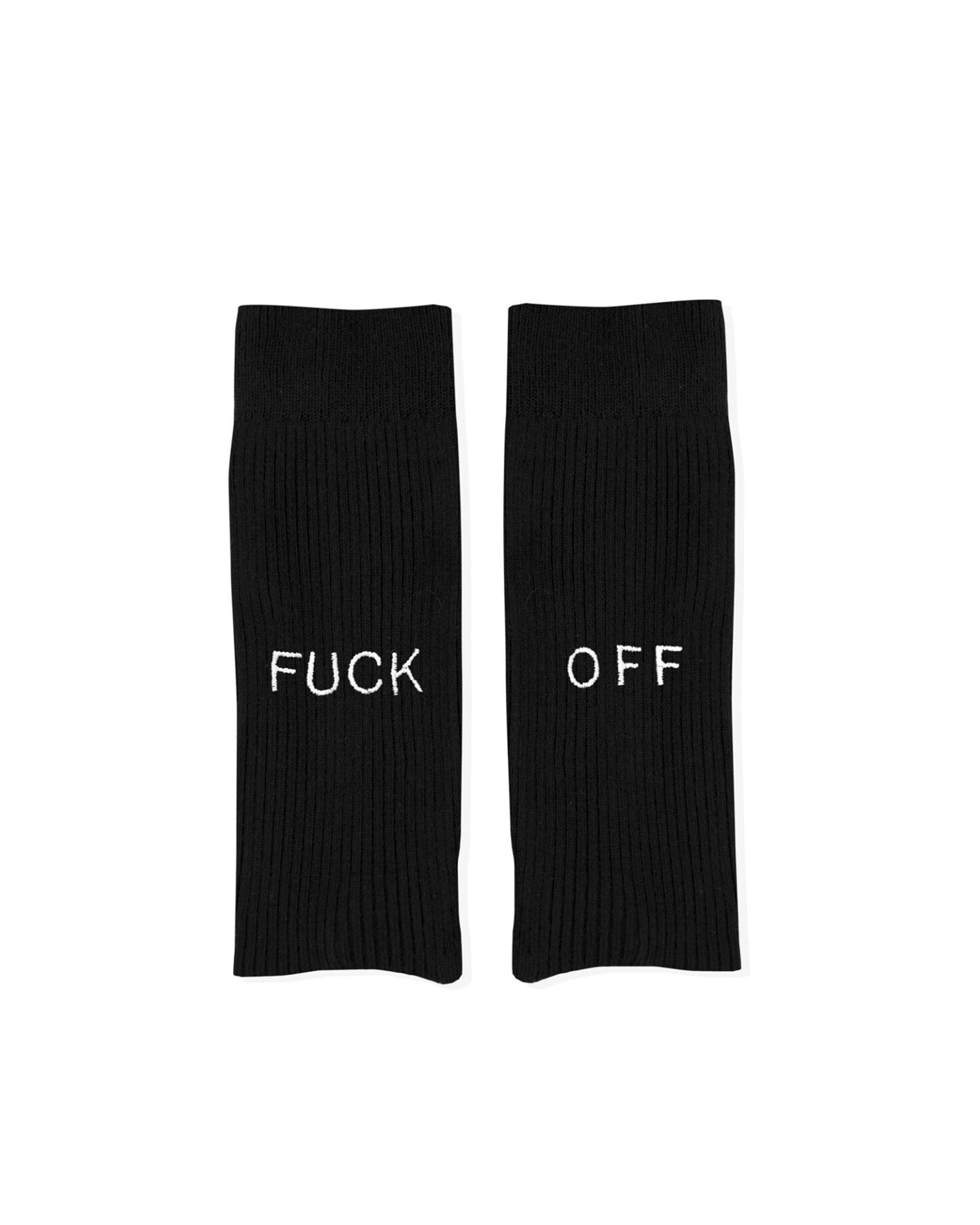 Shop Encré. Black Socks "fuck Off"