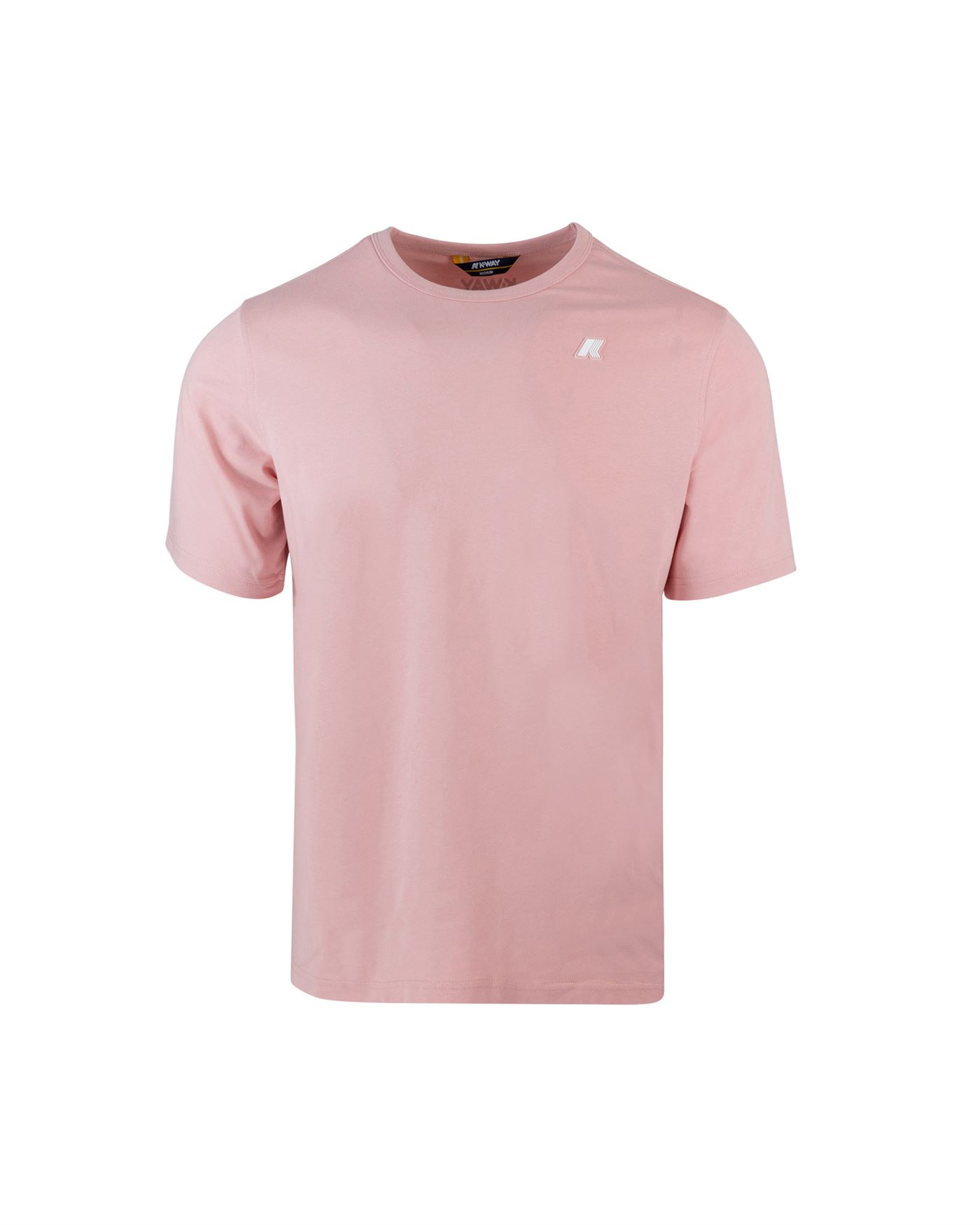 Shop K-way T-shirt Adam Stretch Jersey Pink Powder In W7cpink Powder