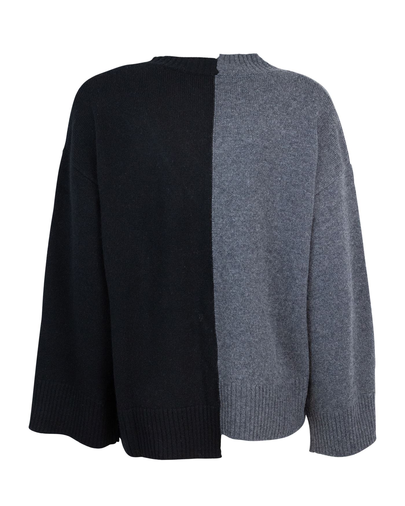 Shop P.a.r.o.s.h Bicolor Asymmetric Sweater In 813fantasia Nero