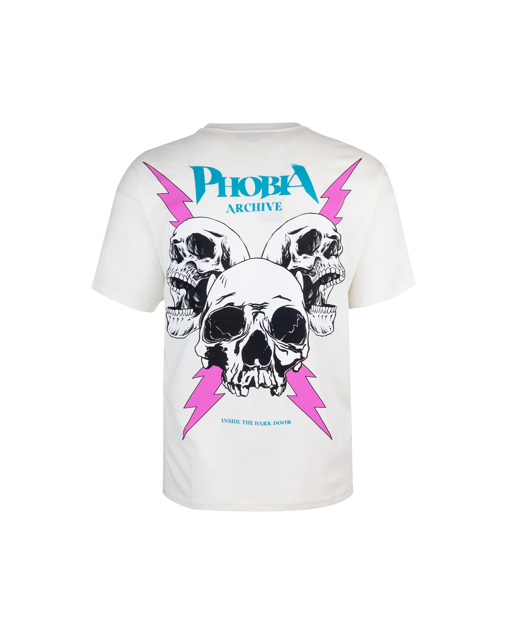 Shop Phobia Archive T-shirt Screaming Skull Bianca In White