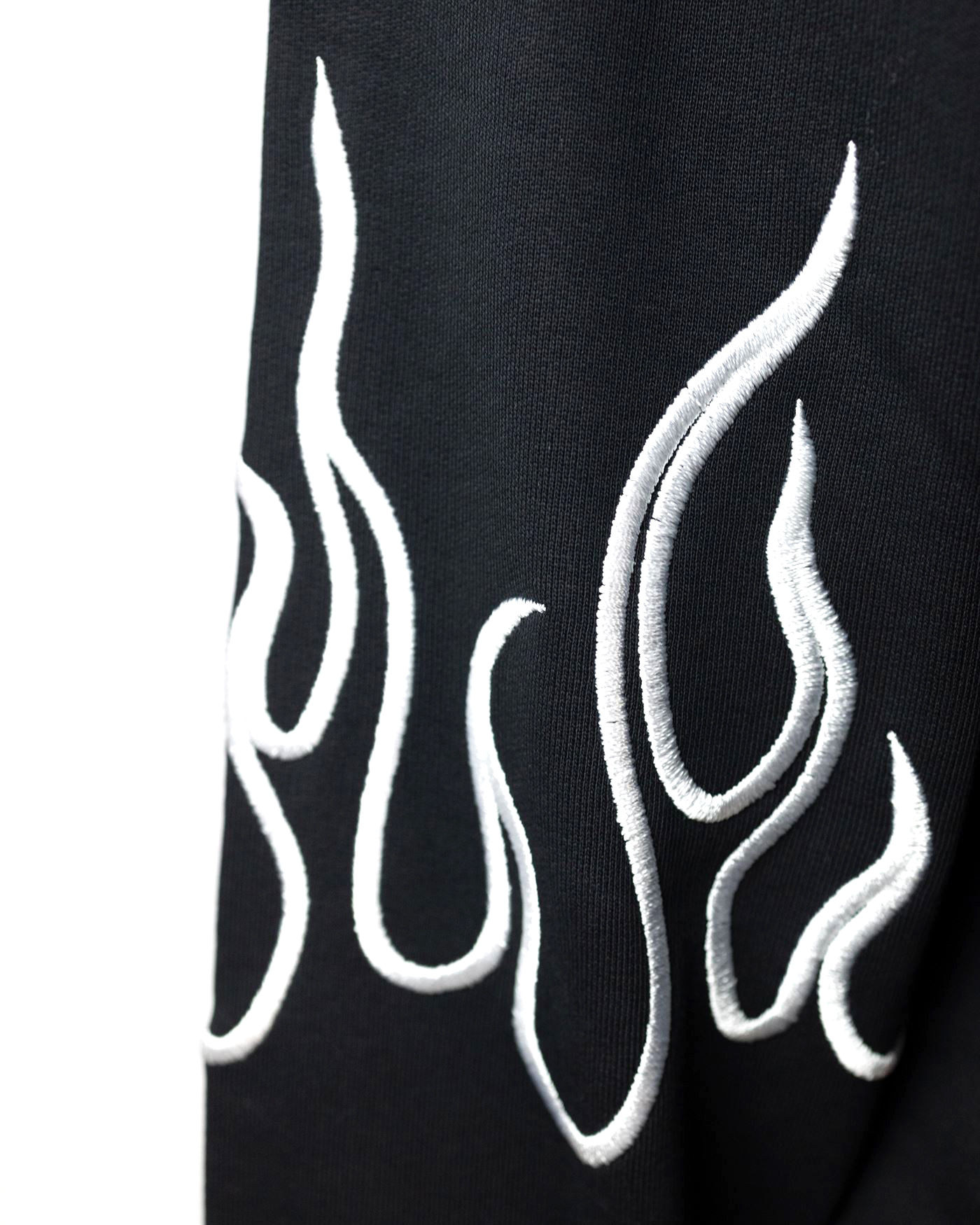 Shop Vision Of Super Felpa White Flames In Black