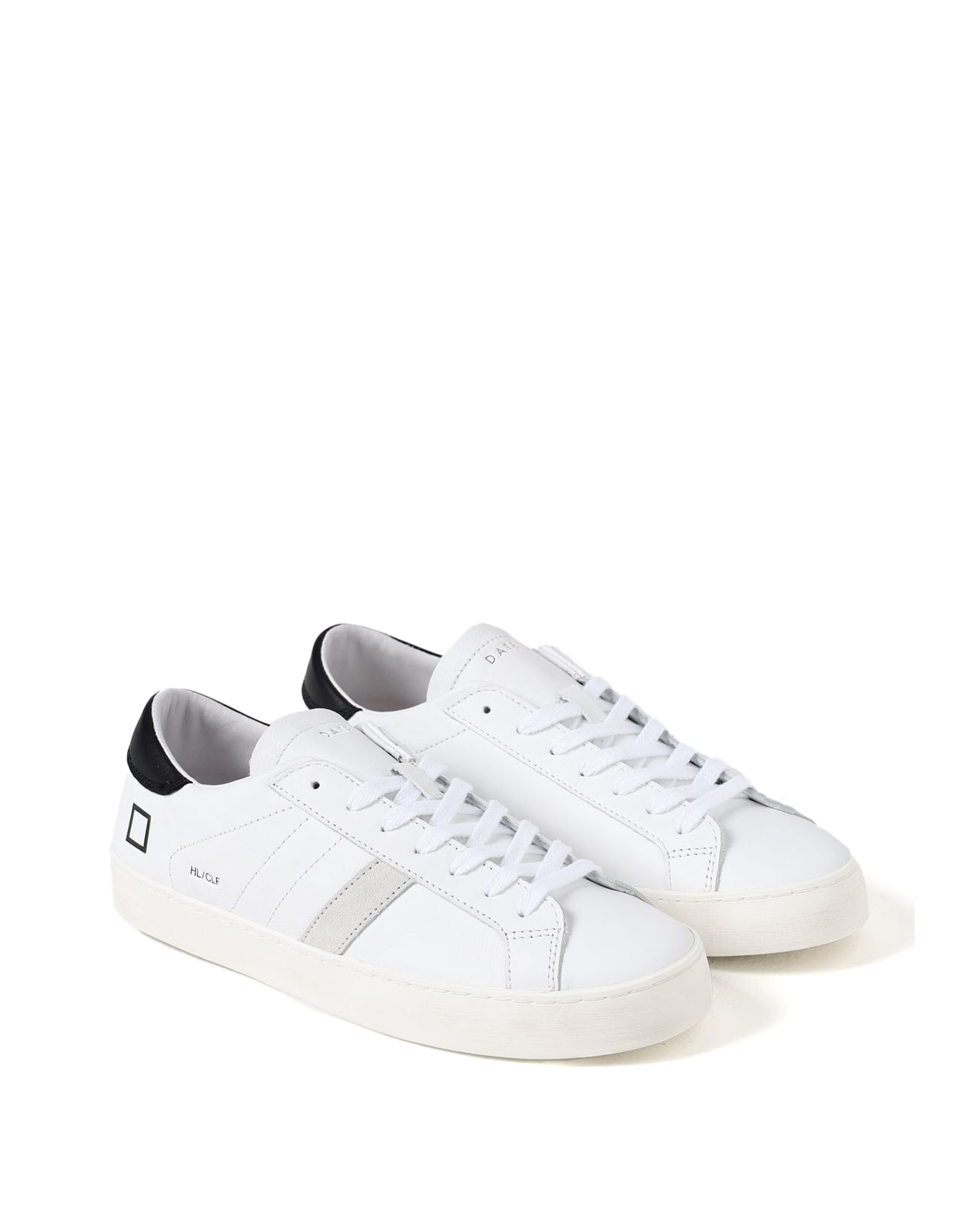 Shop Date Sneaker Hill Low Calf White Black In White-black