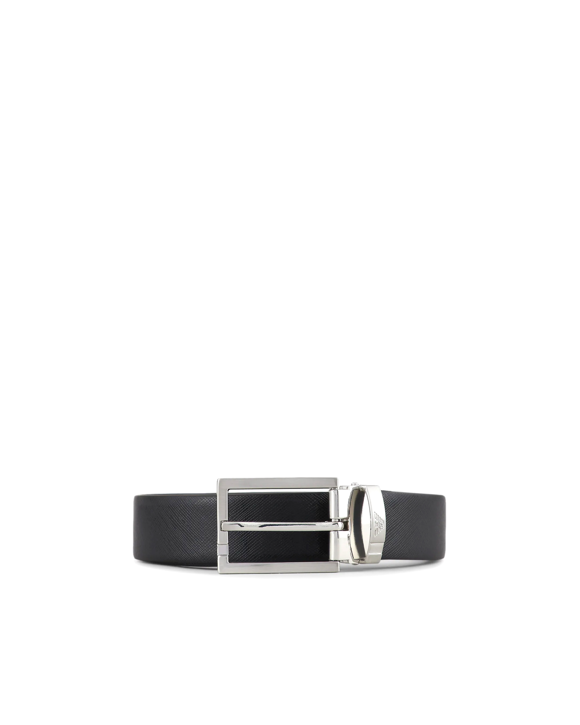 Emporio Armani Gift Box With Reversible Belt In Saffiano Leather And Interchangeable Buckle In 81519