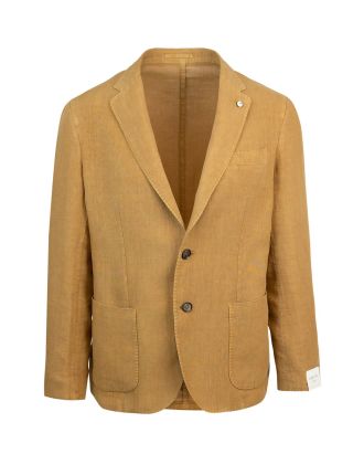 Single-breasted jacket in linen