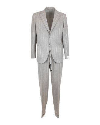 Pinstripe suit in virgin wool