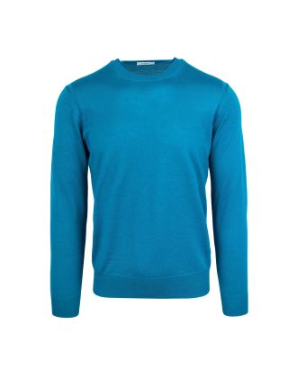 Regular light blue crew neck sweater