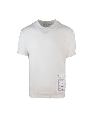 T-shirt in maglia bianca
