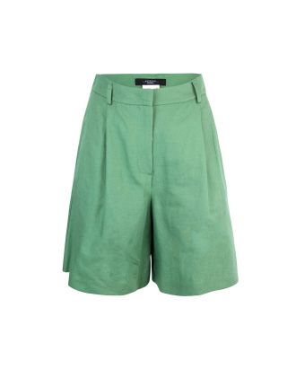 Green Ecuba Bermuda shorts with pinces