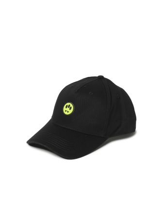 Cappellino nero con visiera e logo