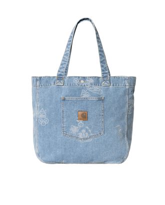 Borsa Stamp Tote in denim blu