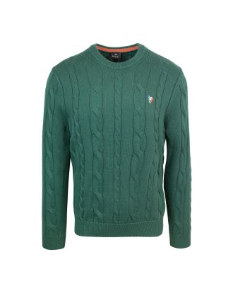 Green woven sweater