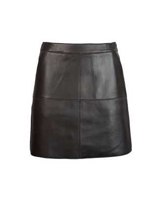 Lambskin mini skirt