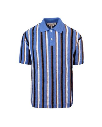 Jacquard striped polo shirt