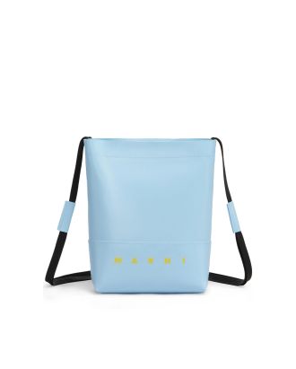 Borsa a tracolla azzurra con logo