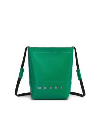 Borsa a tracolla verde con logo