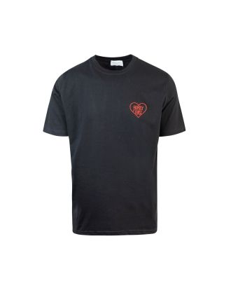 Black embroidered Heart t-shirt
