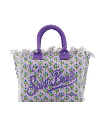 Lilac floral Vanity canvas bag
