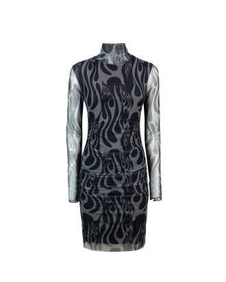 Dress with tribal flames