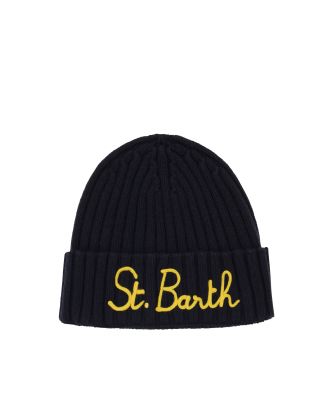 Black beanie with embroidery