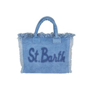 Vanity canvas bag in light blue
